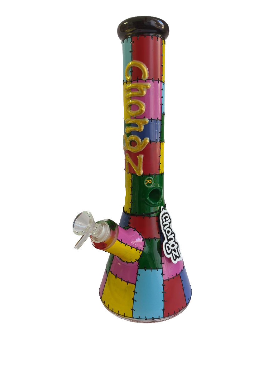 Chongz 36cm "Patch" Multi Colour with 3D logo Waterpipe