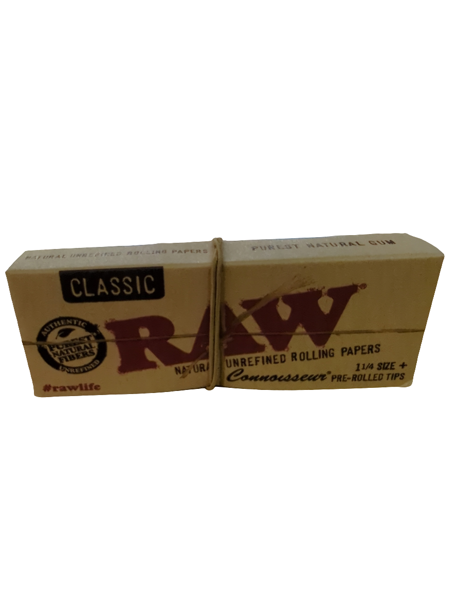 RAW Classic Connoisseur 1¼ Size Rolling Papers & Pre-Rolled Tips Single Pack