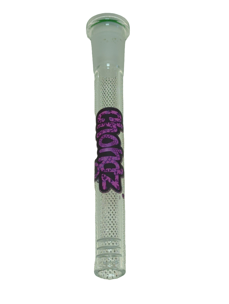 Glass stem 19mm Stem-14mm Cone 11.5cm - PINK LOGOSTEM01A