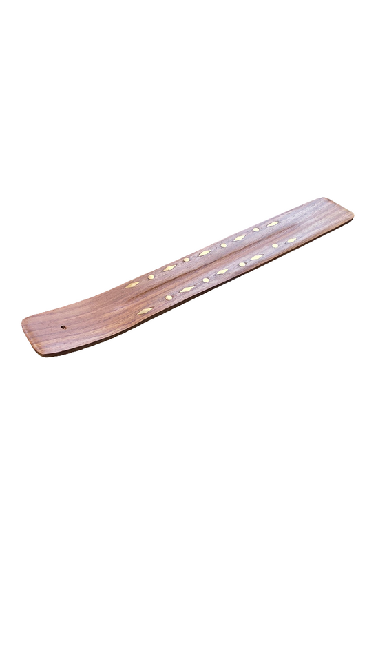 Wood Ash Catcher - Diamonds Brass Inlay