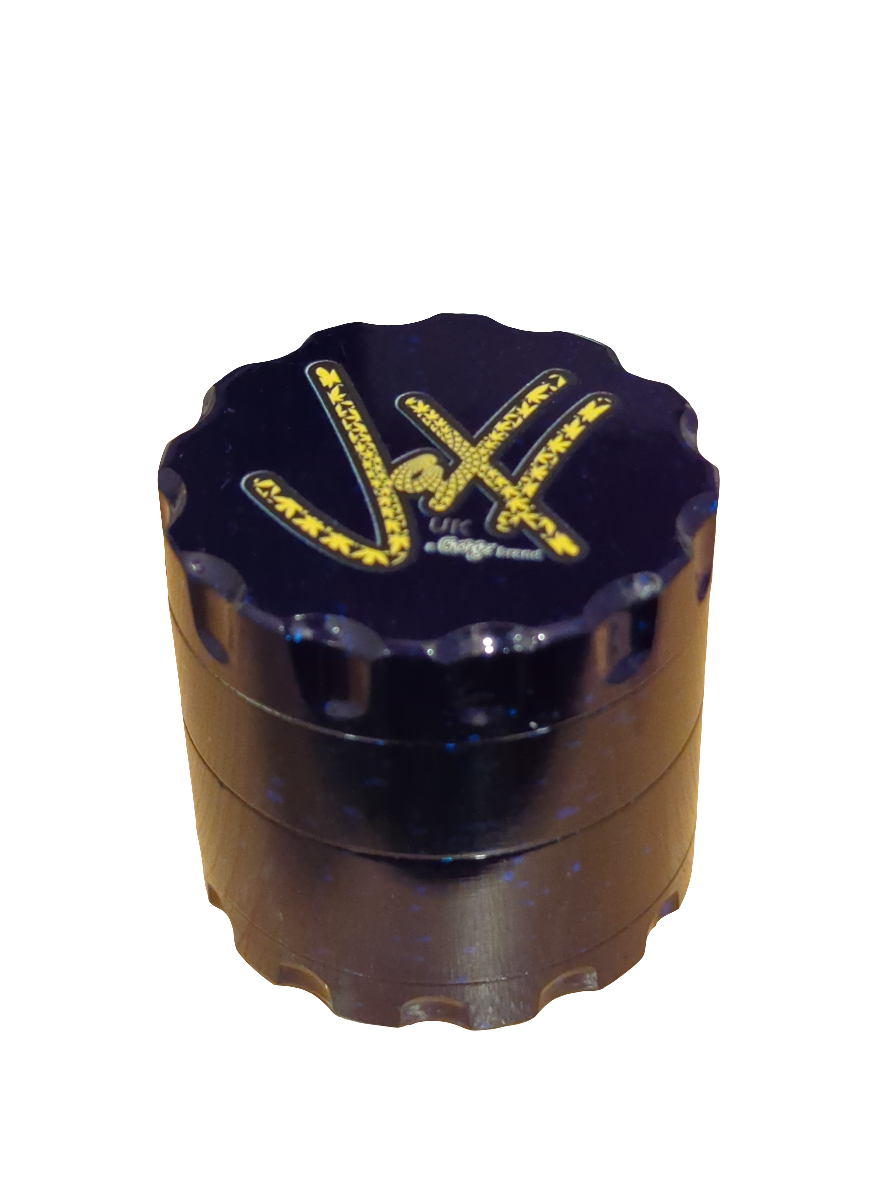 Jaxx Yellow Logo 60mm 4pt Black with Blue Splashes