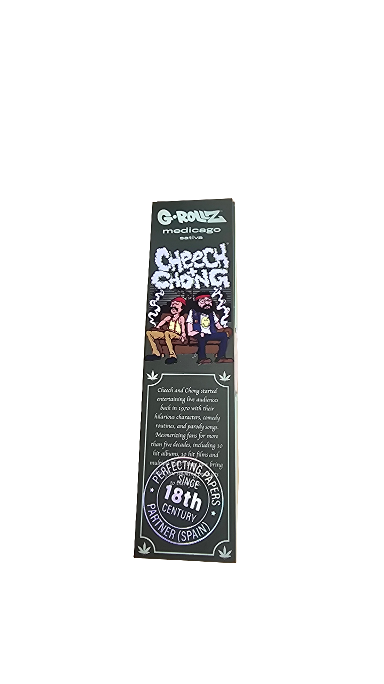 G_ROLLZ - Cheech & Chong - Medicago Sativa Extra Thin - 50 KS Papers + Tips 10 Pack