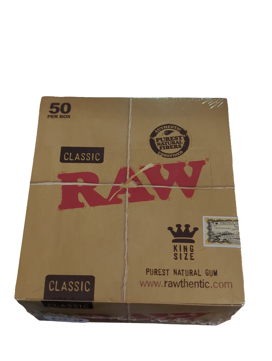 RAW CLASSIC Kingsize (NON) SLIM Rolling Papers K/S 50S BOX