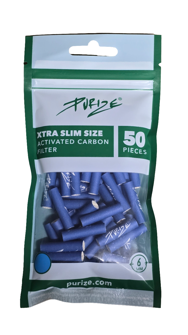 Purize | 50 Xtra Slim Size Blue Filters per pack BOX