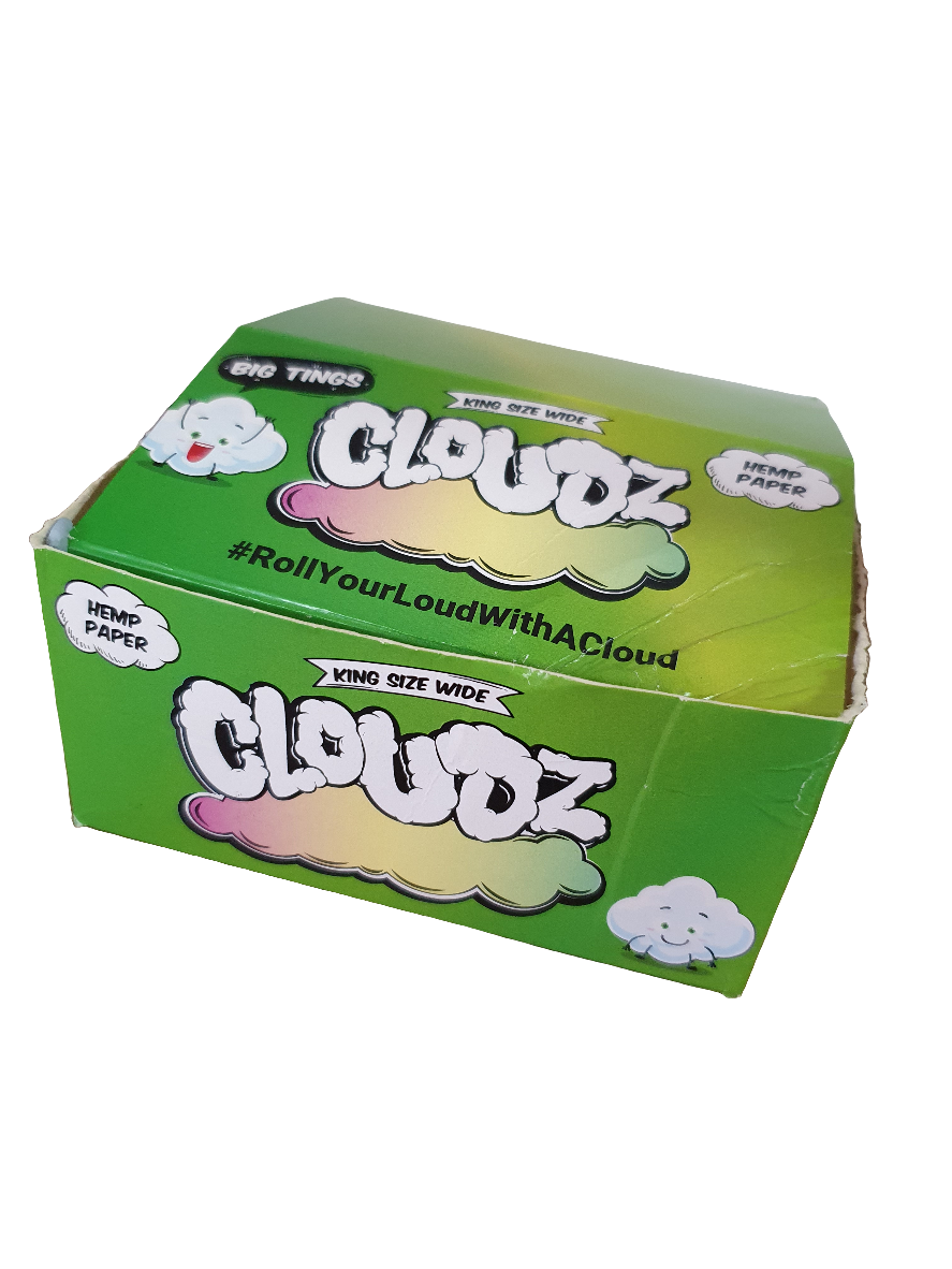 CLOUDZ Wider Rolling Papers Hemp Box (Box of 24) BOX