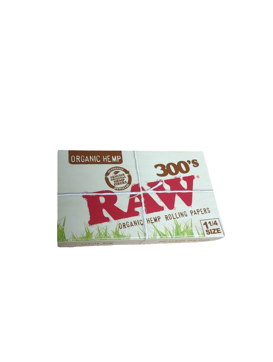 RAW ORGANIC HEMP 300s 1¼ Size Creaseless Rolling Papers Single Pack
