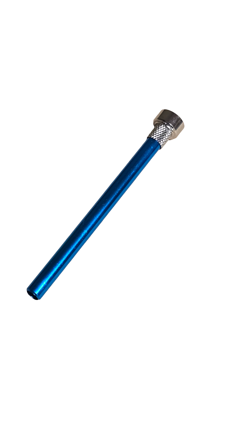 Downstem Aluminium for Acrylic - Straight - 12cm (Various Colours)