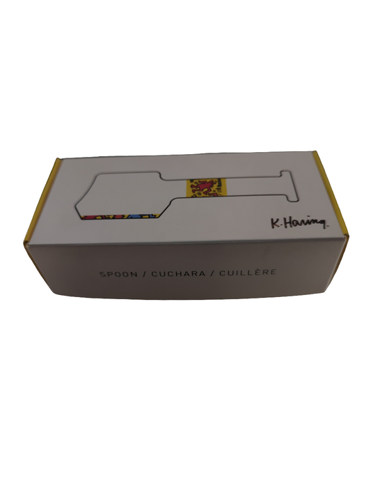 Yellow Glass Spoon Pipe by Keith Haring