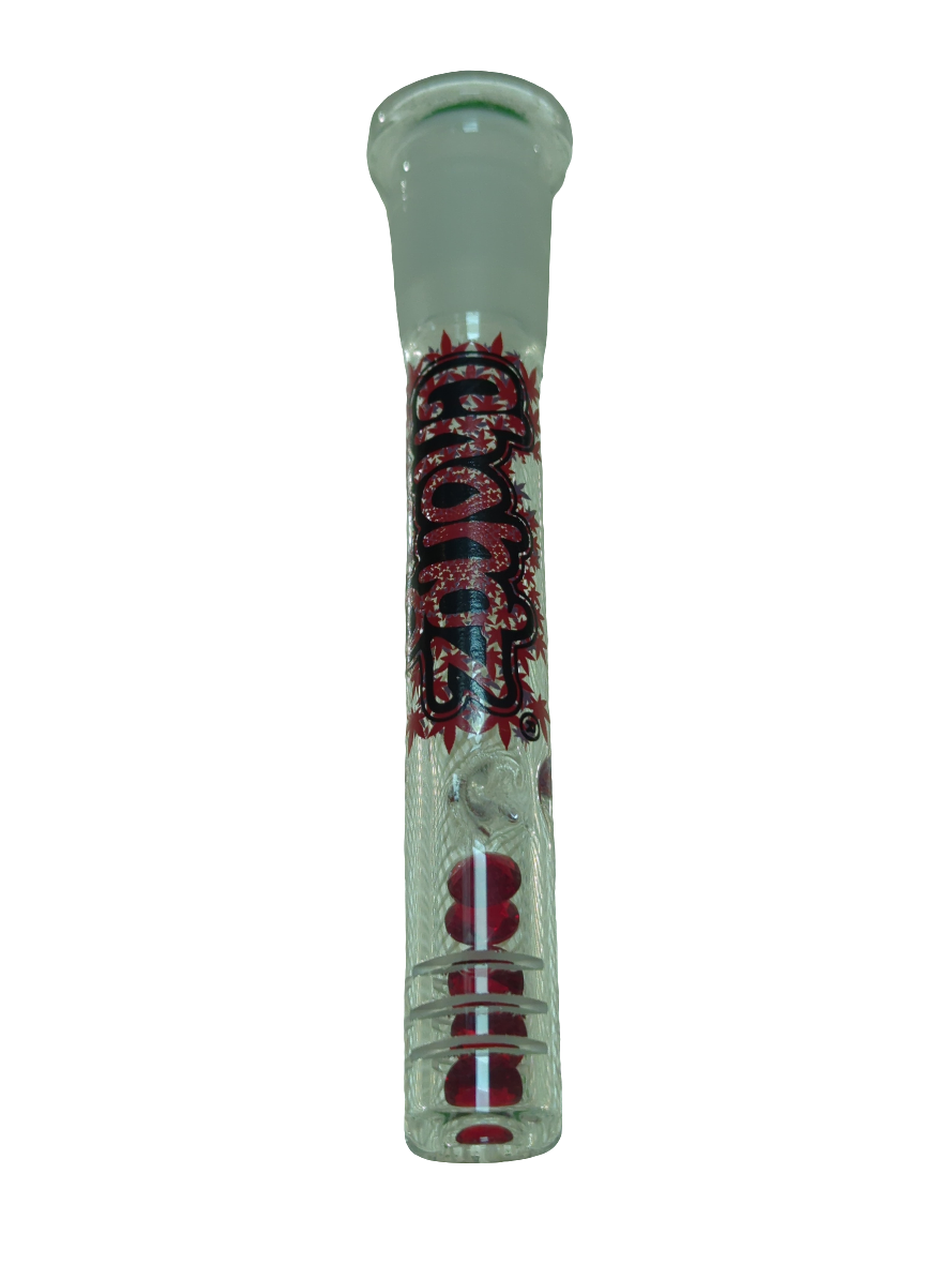 Red Jewel Glass Stem 19mm-14mm 9.5cm - RED JEWELSSTEM06