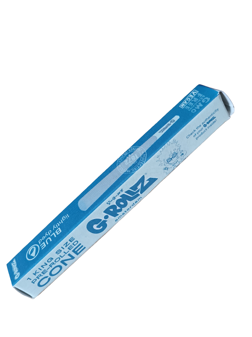 G-ROLLZ - KS Lightly Dyed Blue Pre-Rolled Single Cones 72pcs in Display