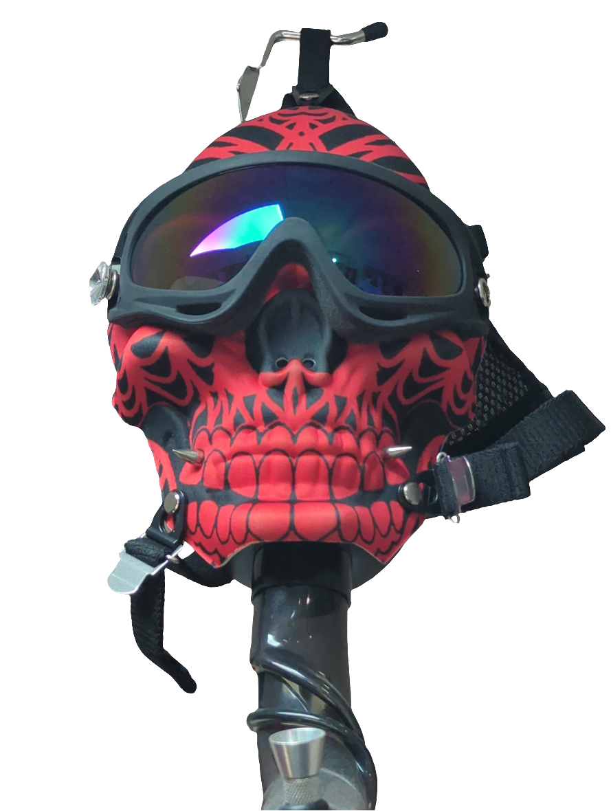 Flames Skull Shades Gas Mask