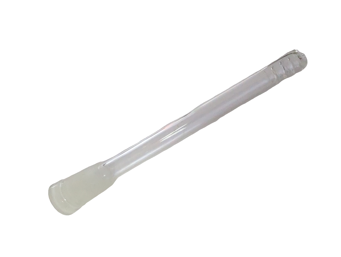 Glass Downtube: 18.8mm Joint (A) - 14.4mm Bowl (B) - 115mm Length - MEDIUM