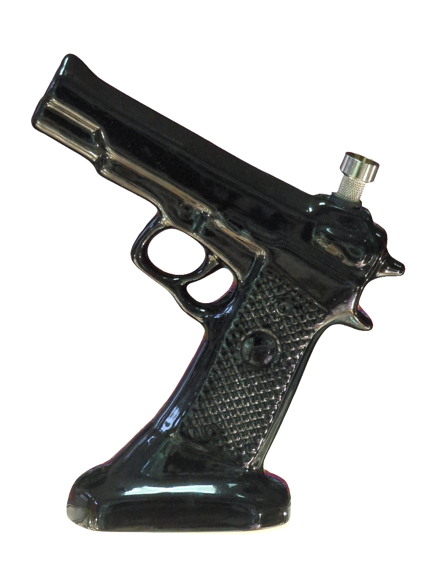 Ceramic 166 Pistol Bong 23cm