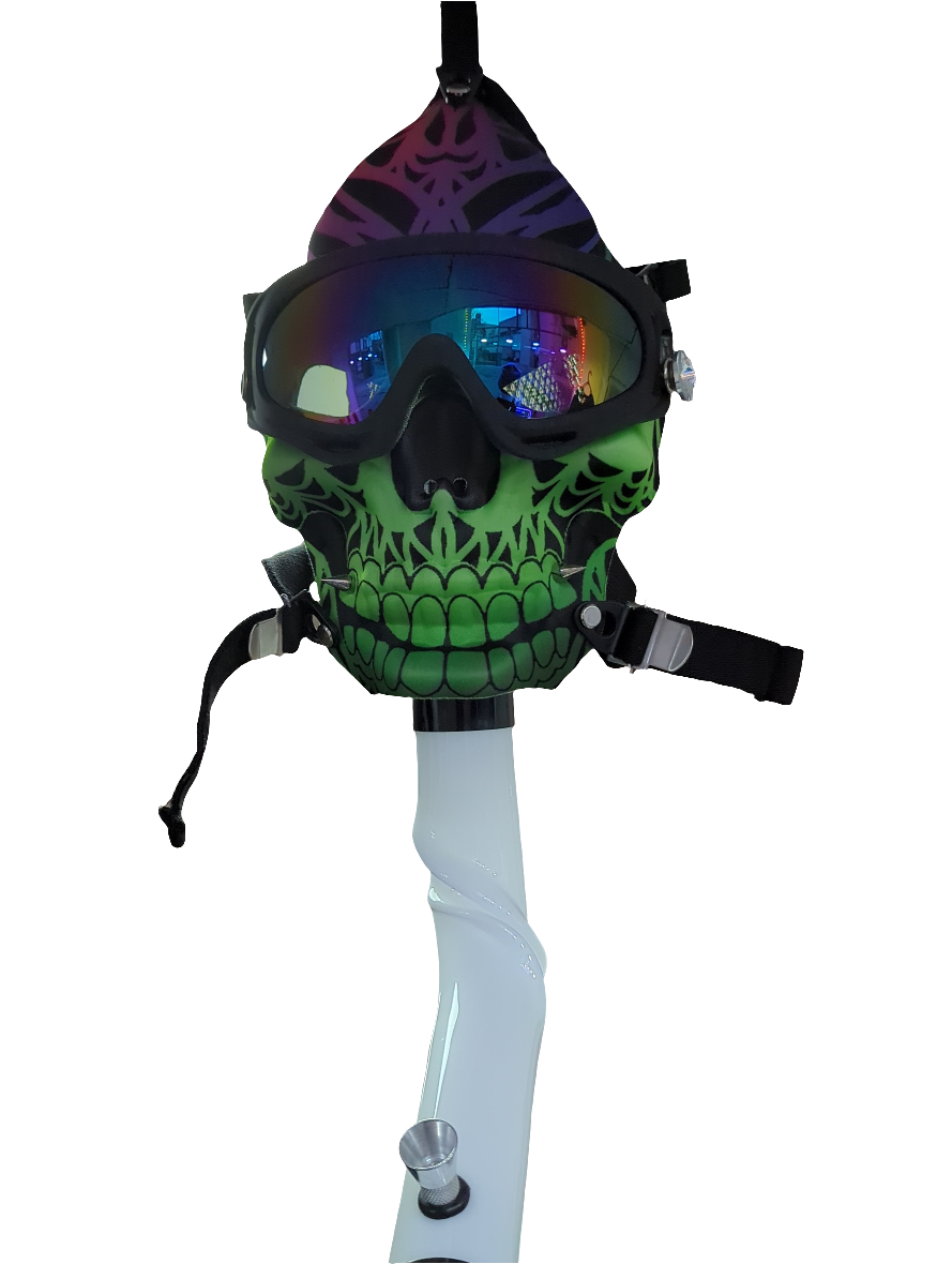 Green Skull Shades Gas Mask