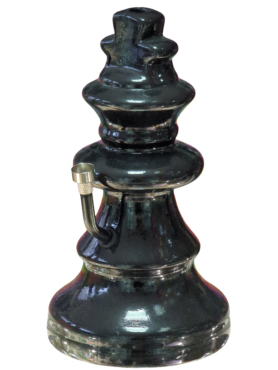 Ceramic CHESS King Bong BLACK 26cm