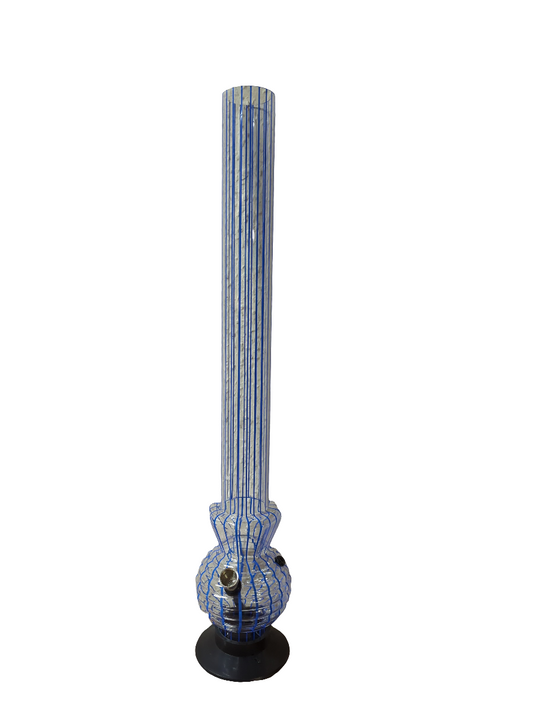 Striped Single Bubble Waterpipe Bong 54cm