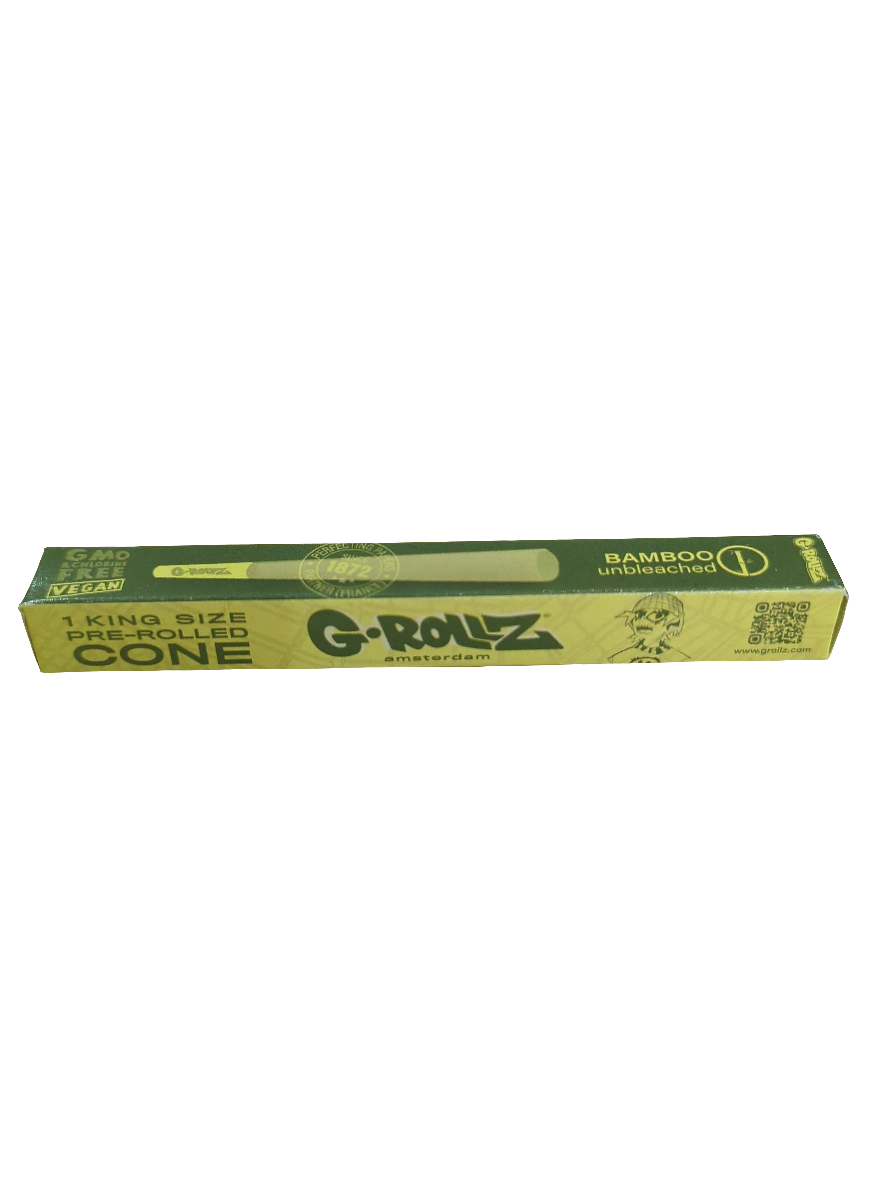 G-ROLLZ - KS Bamboo Unbleached Pre-Rolled Single Cones - Single Pack