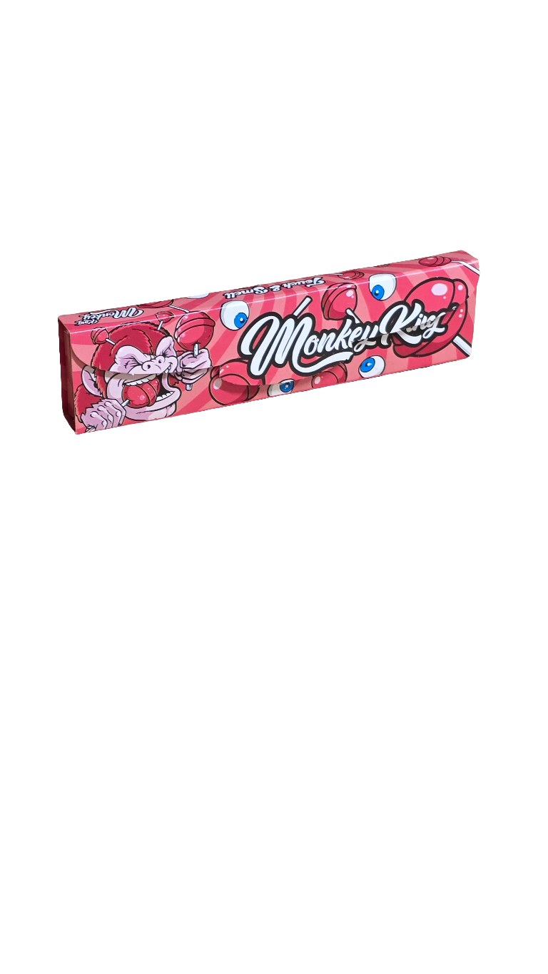 Monkey King Red Lollipop Flavour King Size Slim Paper + Tips BOX