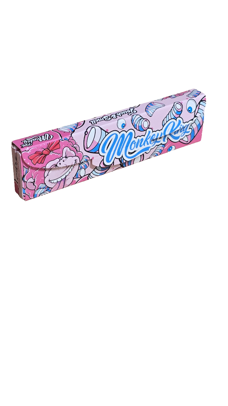 Monkey King Cotton Candy Flavour King Size Slim Paper + Tips - Single Pack