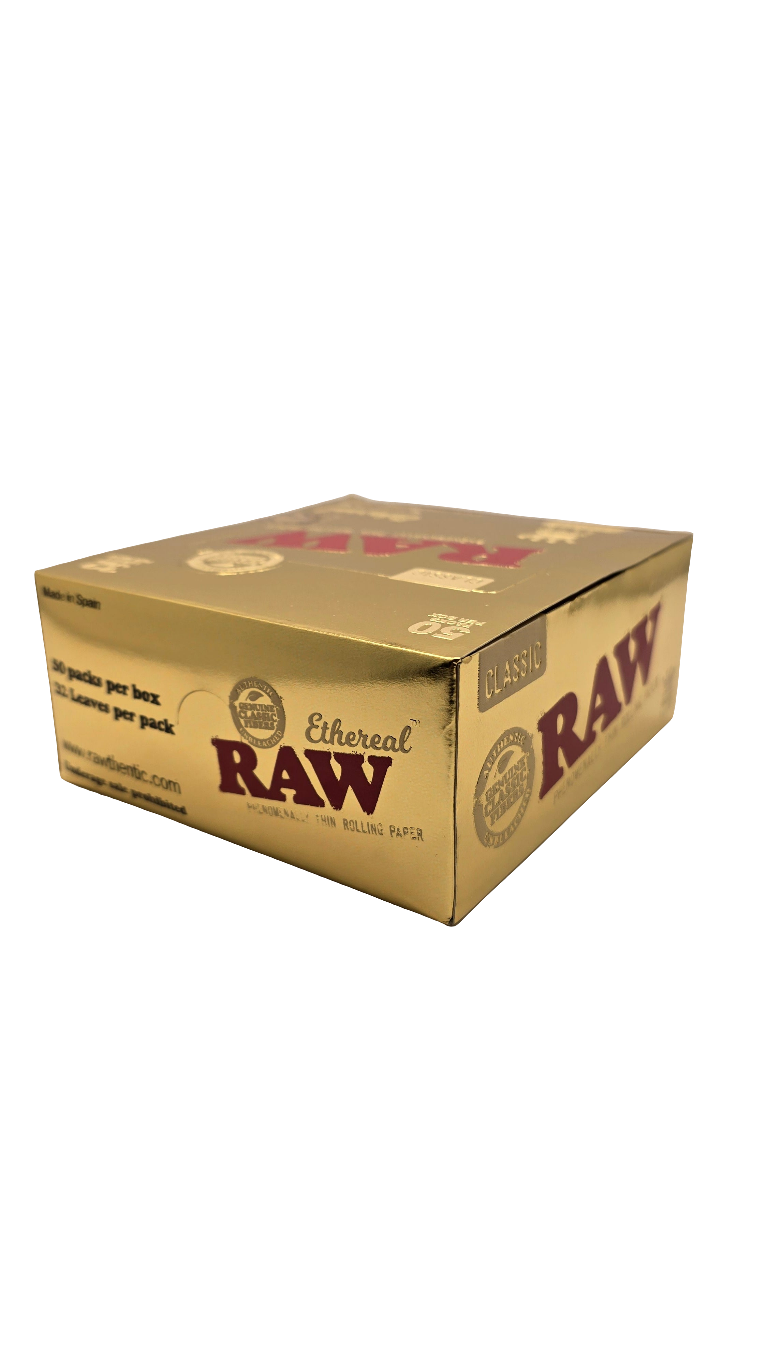 RAW Ethereal Gold - Ultra-Thin Kingsize Slim Rolling Papers Single Pack