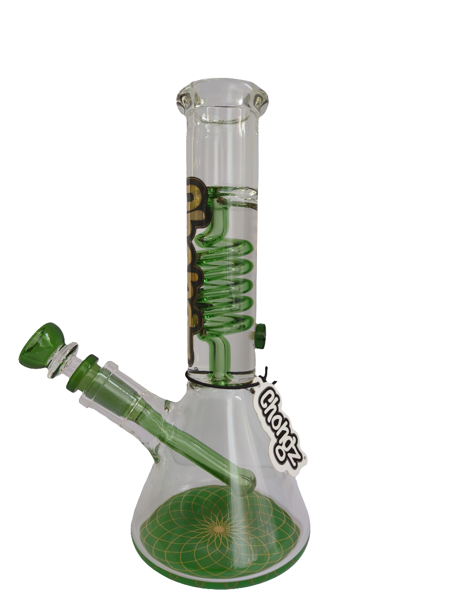 Chongz 24.5cm "Bobby Ball" Green Liquid Filled Waterpipe