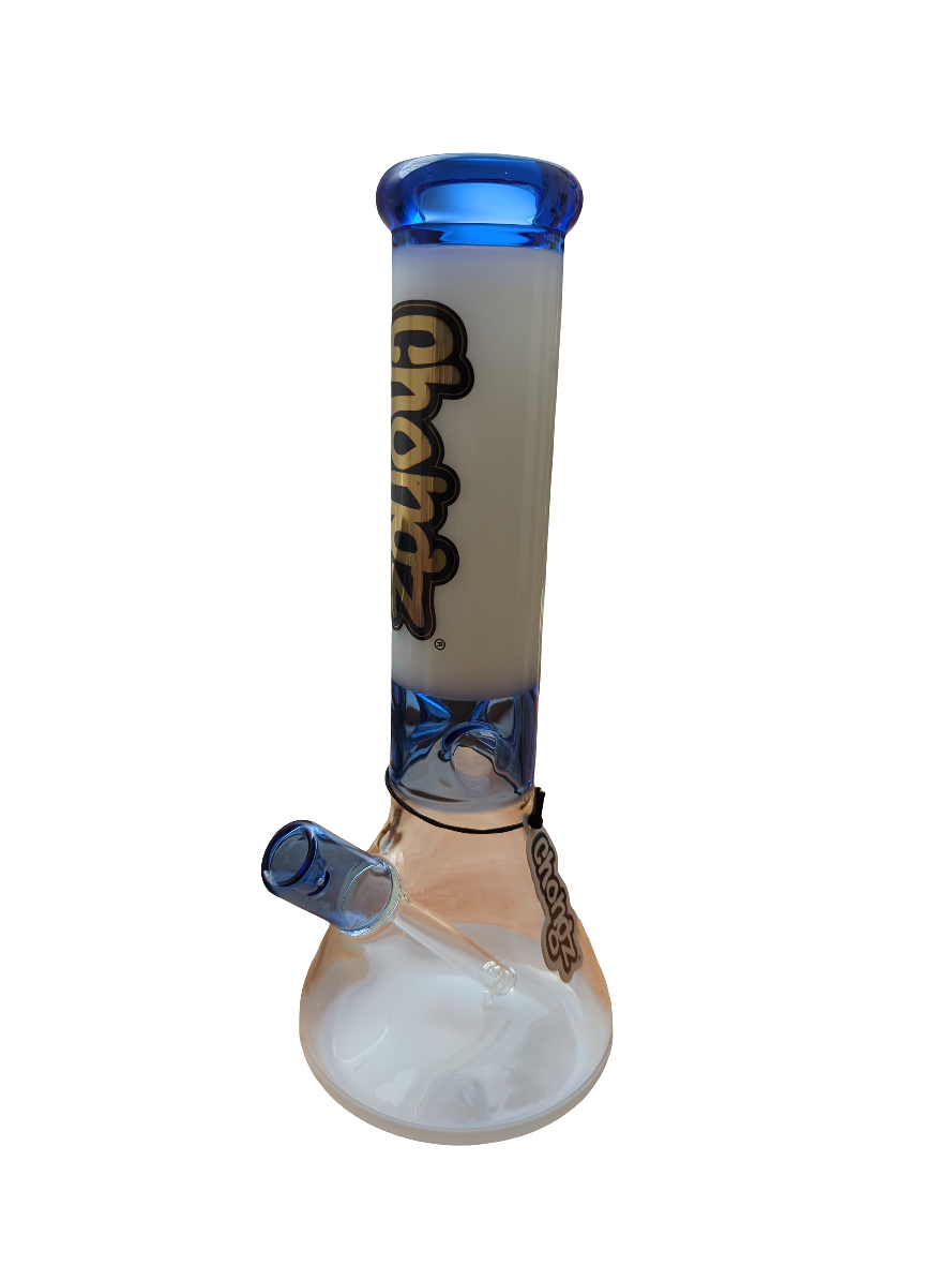 Chongz Glass 30cm "Beef Galore" 5mm Blue/white Accent Waterpipe