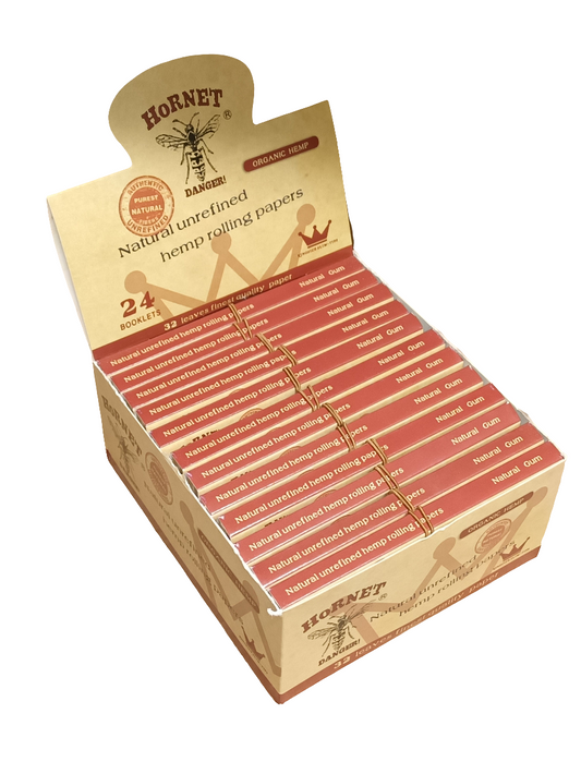 Hornet Organic Hemp Kingsize Rolling Papers + Tips BOX