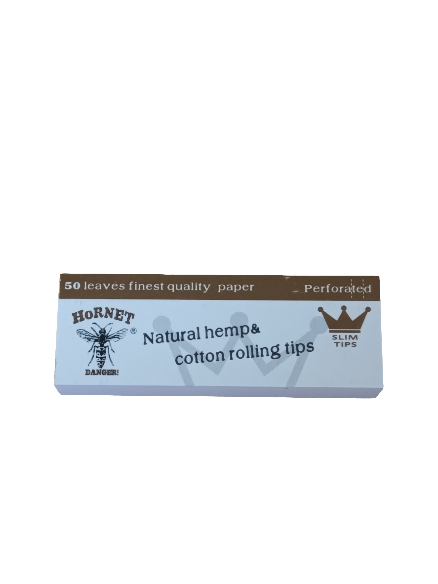 Hornet Perforated Tips - White Unrefined Kingsize Tips