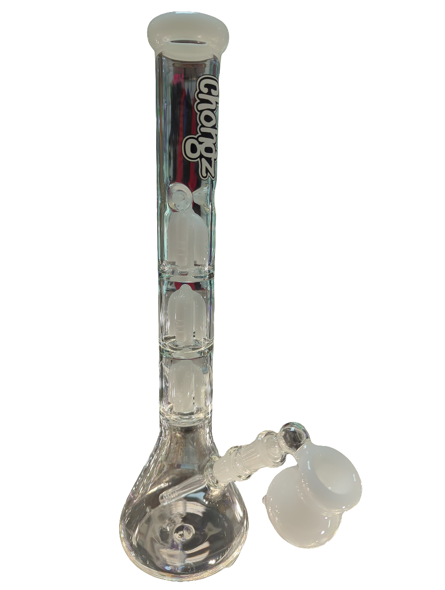 37cm White Nasty Triple Perc 5mm