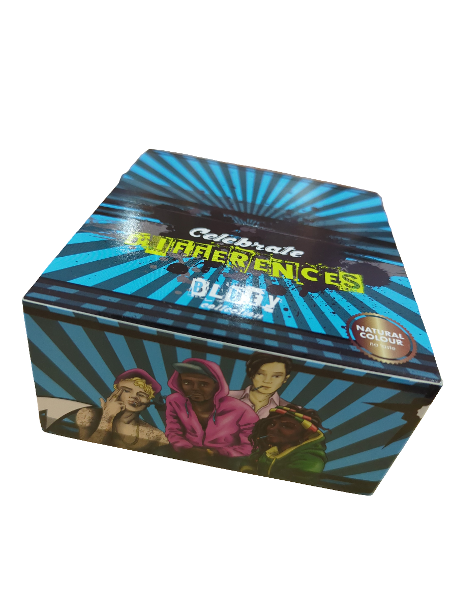 CELEBRATE DIFFERENCES BLUEYS Kingsize Slim Papers & Tips (Box of 20 Packs) BOX