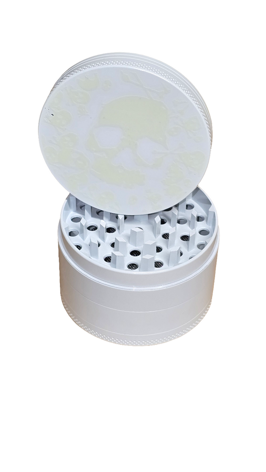 4-Part Glow Metal White - Various Designs Large 63mm