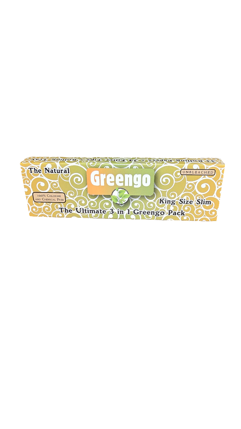 Greengo King Size Slim + 34 F.Tips + R.Tray The Natural Single Pack