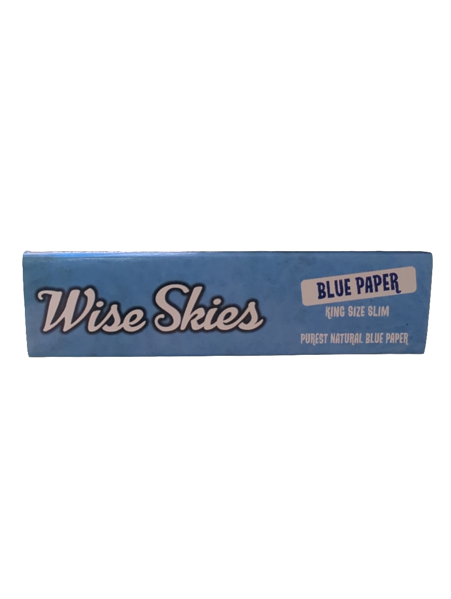 WISE SKIES King Size Slim Blue Paper And Tips Single Pack
