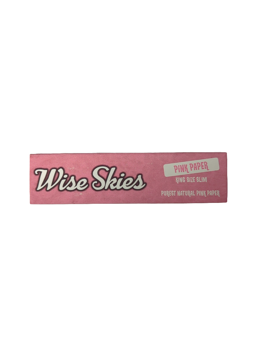 WISE SKIES King Size Slim Pink Paper And Tips Single Pack