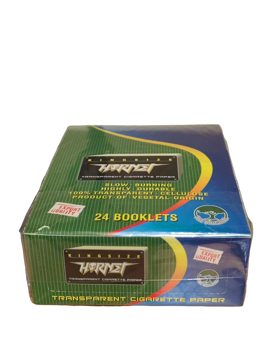 Hornet Kingsize Rolling Papers Transparent - 24 pack BOX