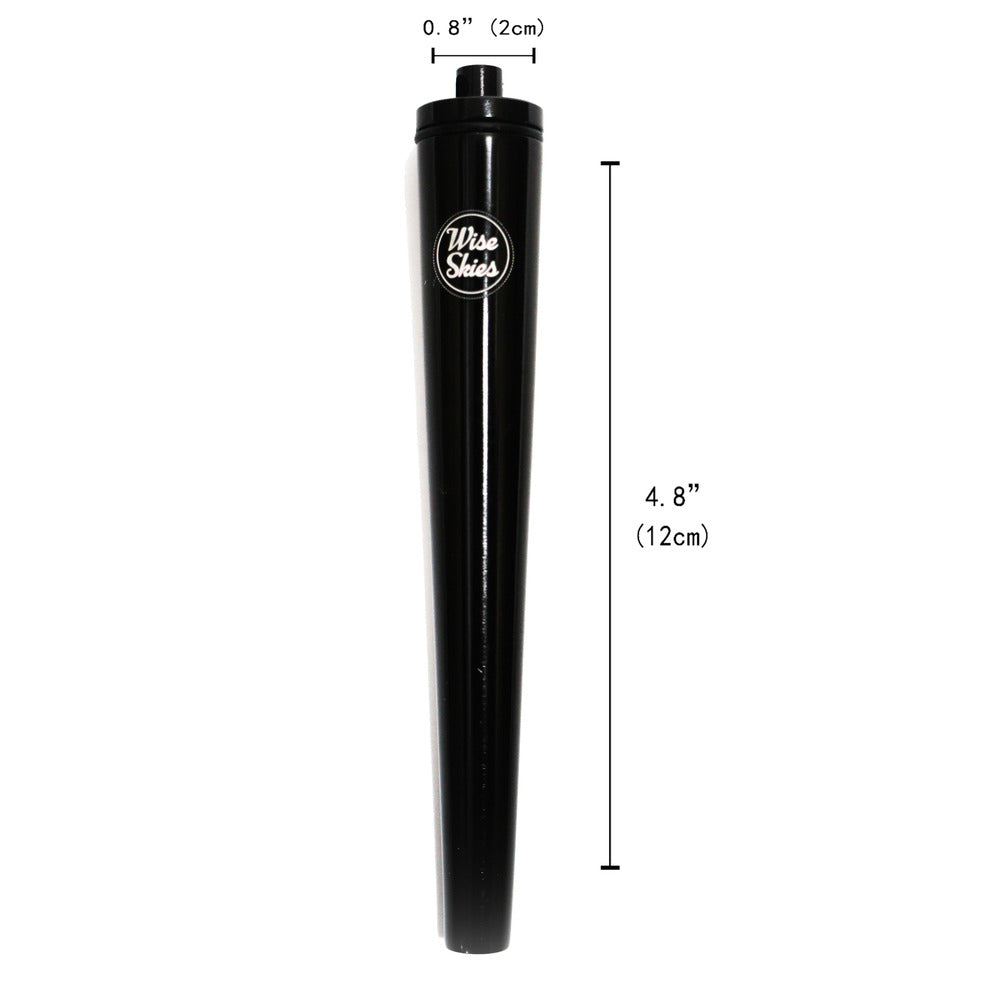 Wise Skies Metal Cone Holder Joint Tube - Black