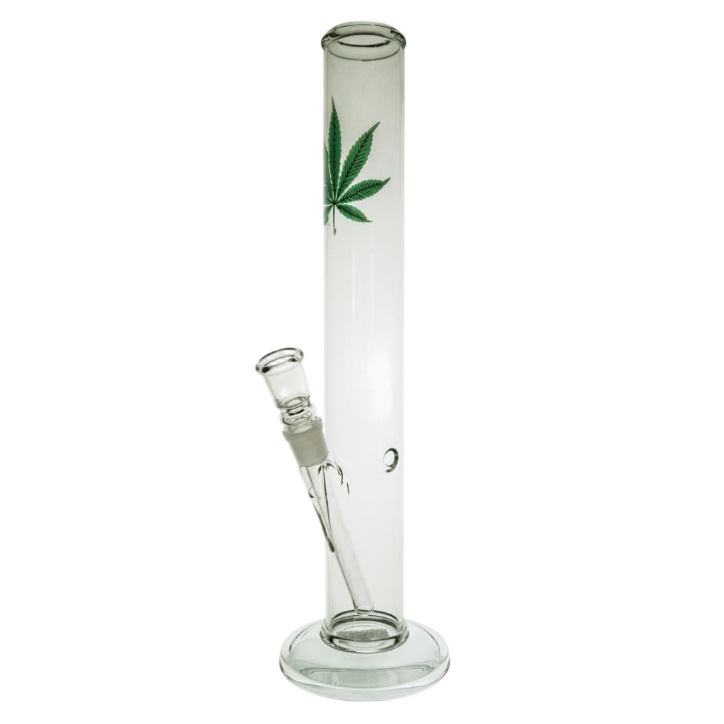 Atomic 40cm Leaf design Straight Glass Waterpipe