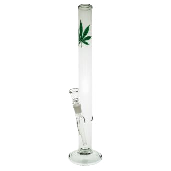 Atomic 45cm Leaf design Straight Glass Waterpipe