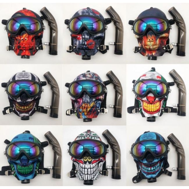 24cm Gas Mask Waterpipe Bong 1 x Single Mixed Designs
