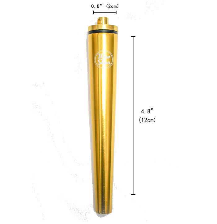 Wise Skies Metal Cone Holder Joint Tube -Gold