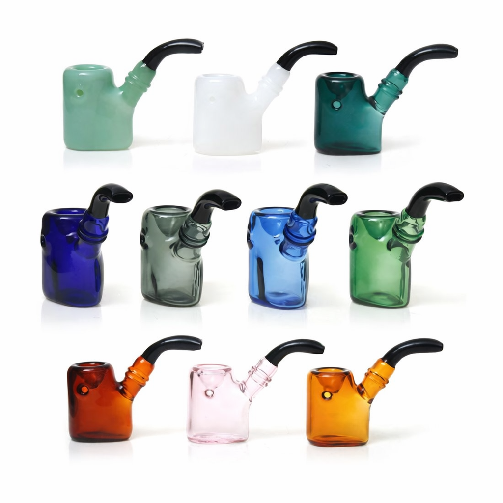Grav Sitter 10cm Sherlock Glass Pipe - Mixed Colours
