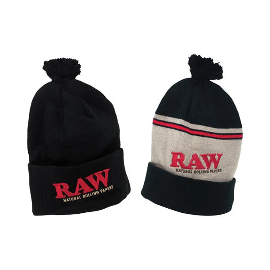 RAW Pompom Hats - Black