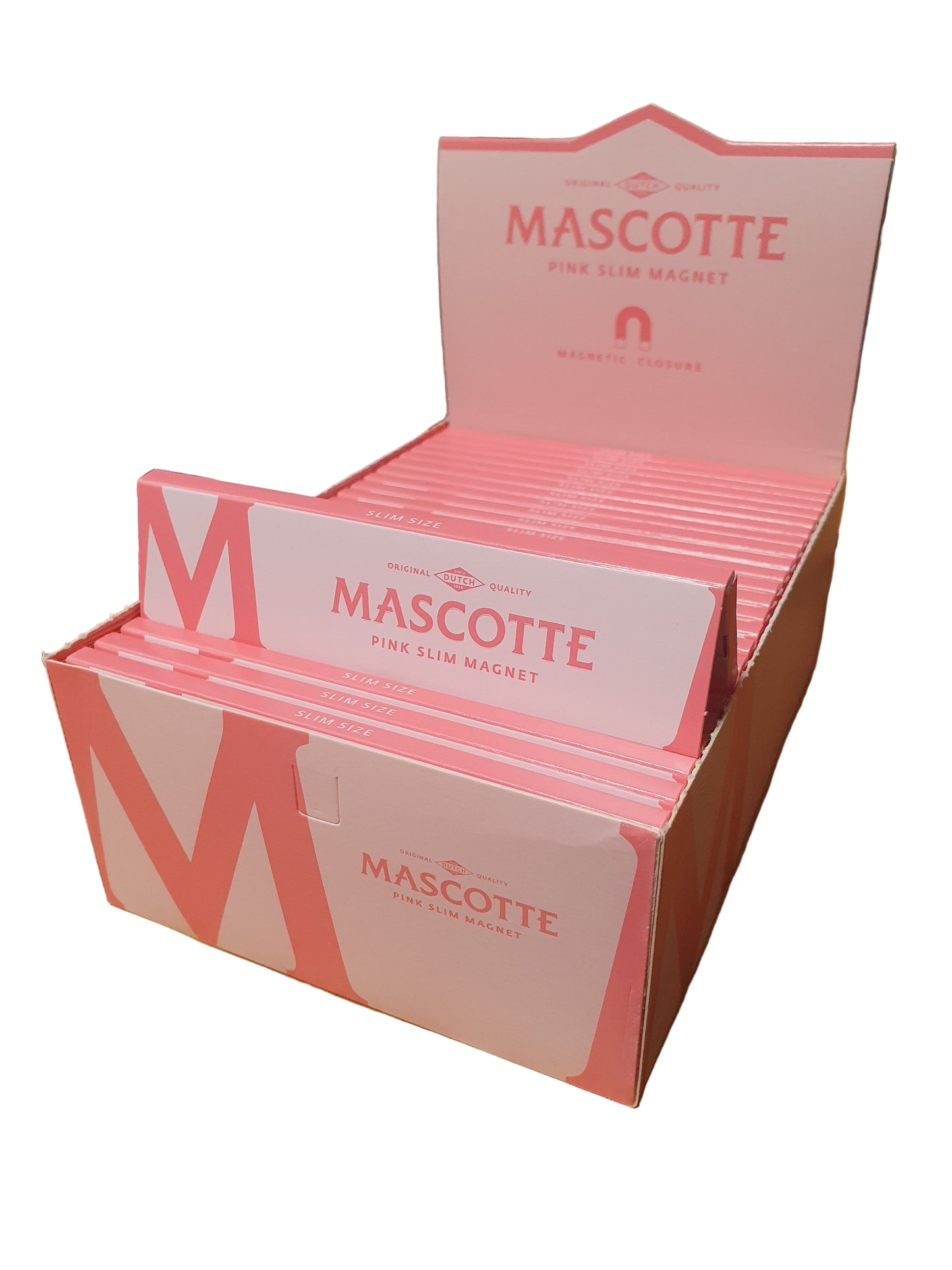 Mascotte Kingsize Slim Pink 100% Hemp Papers with Magnetic Closure