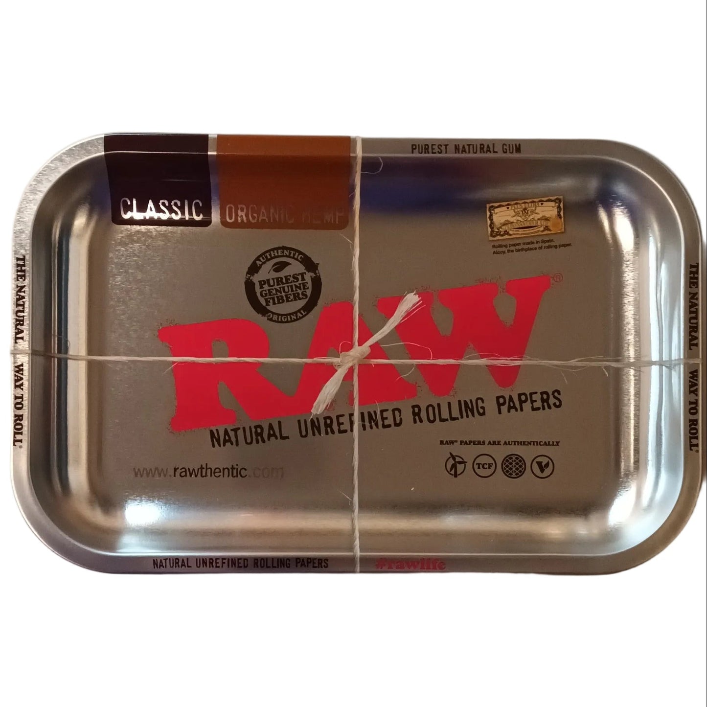 RAW Metal Rolling Trays METALLIC CHROME Small