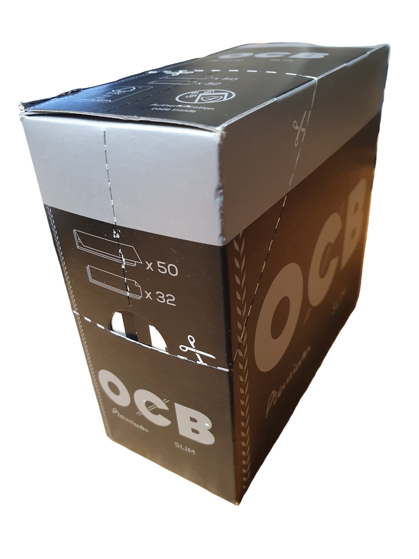 OCB PREMIUM Kingsize Slim Rolling papers (Box of 50 packs) BOX
