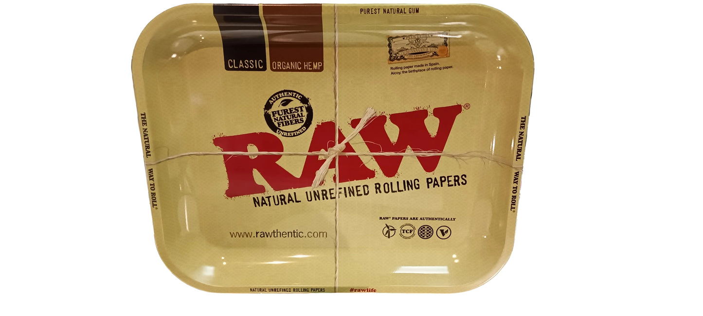 RAW Rolling Tray - XL Large - Organic Hemp + Classic 500mm x 390mm