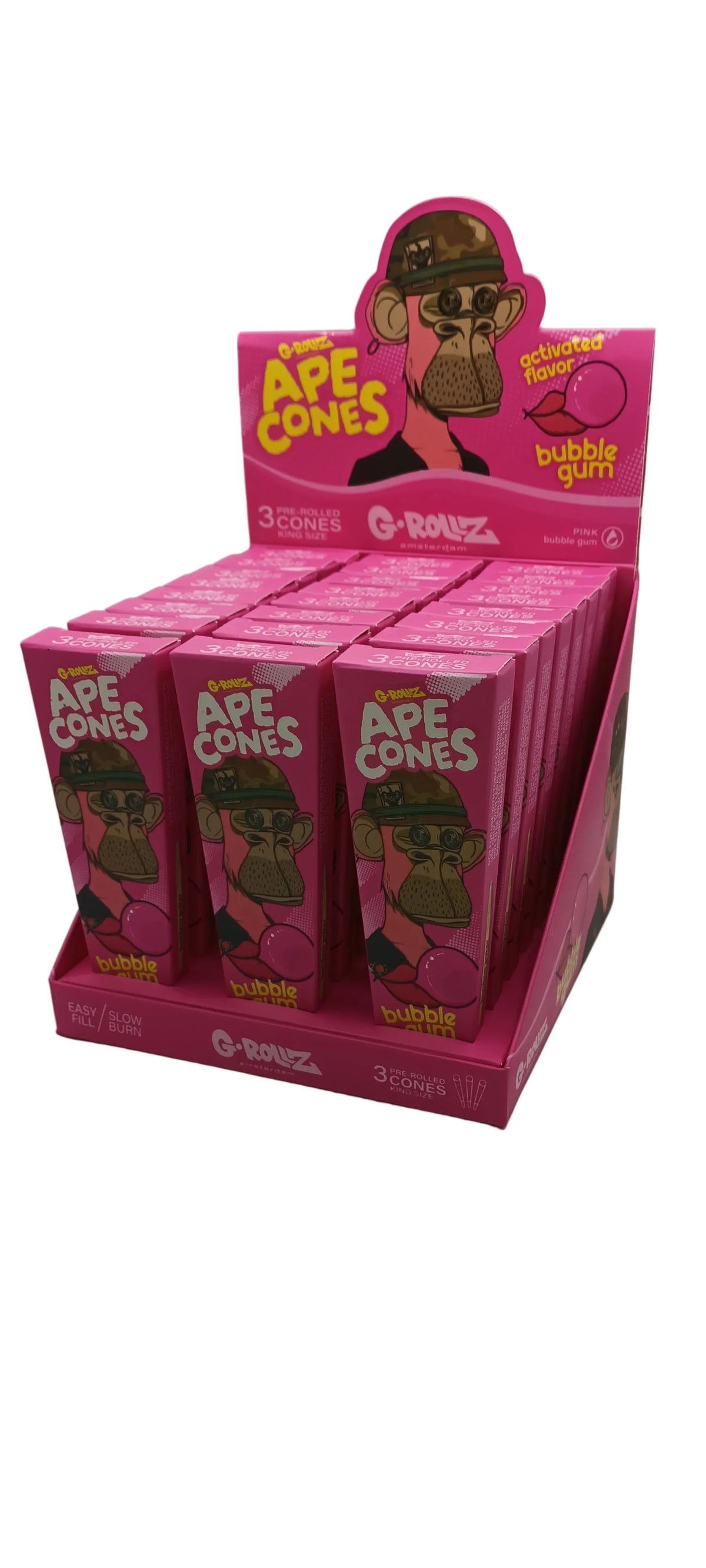G-Rollz Ape Cones Bubblegum - 3 Pop Cones