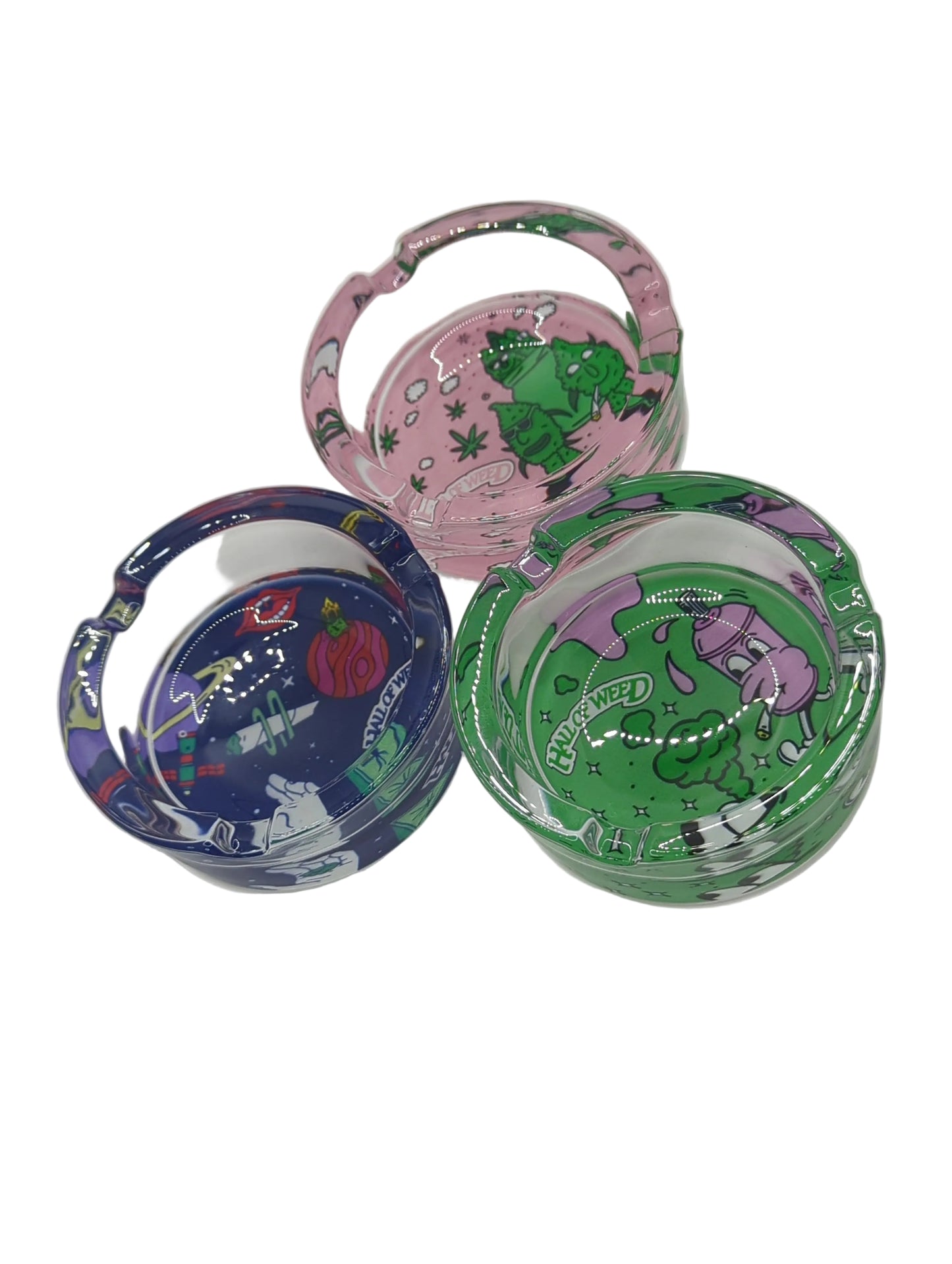 Hall Of Leaf Round Premium Glass Ashtray