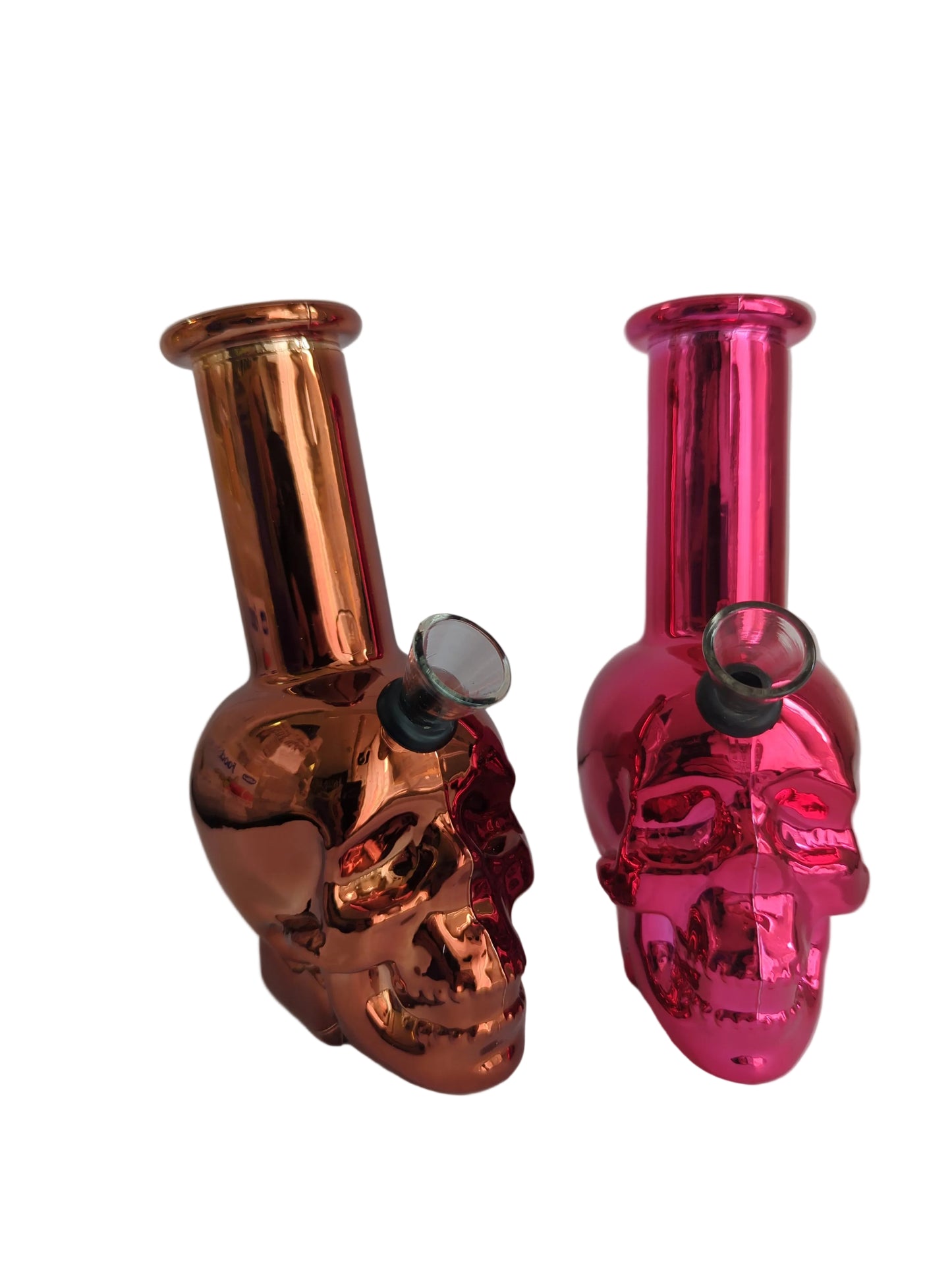 Shiny Skull Glass Waterpipe 5.5 inch