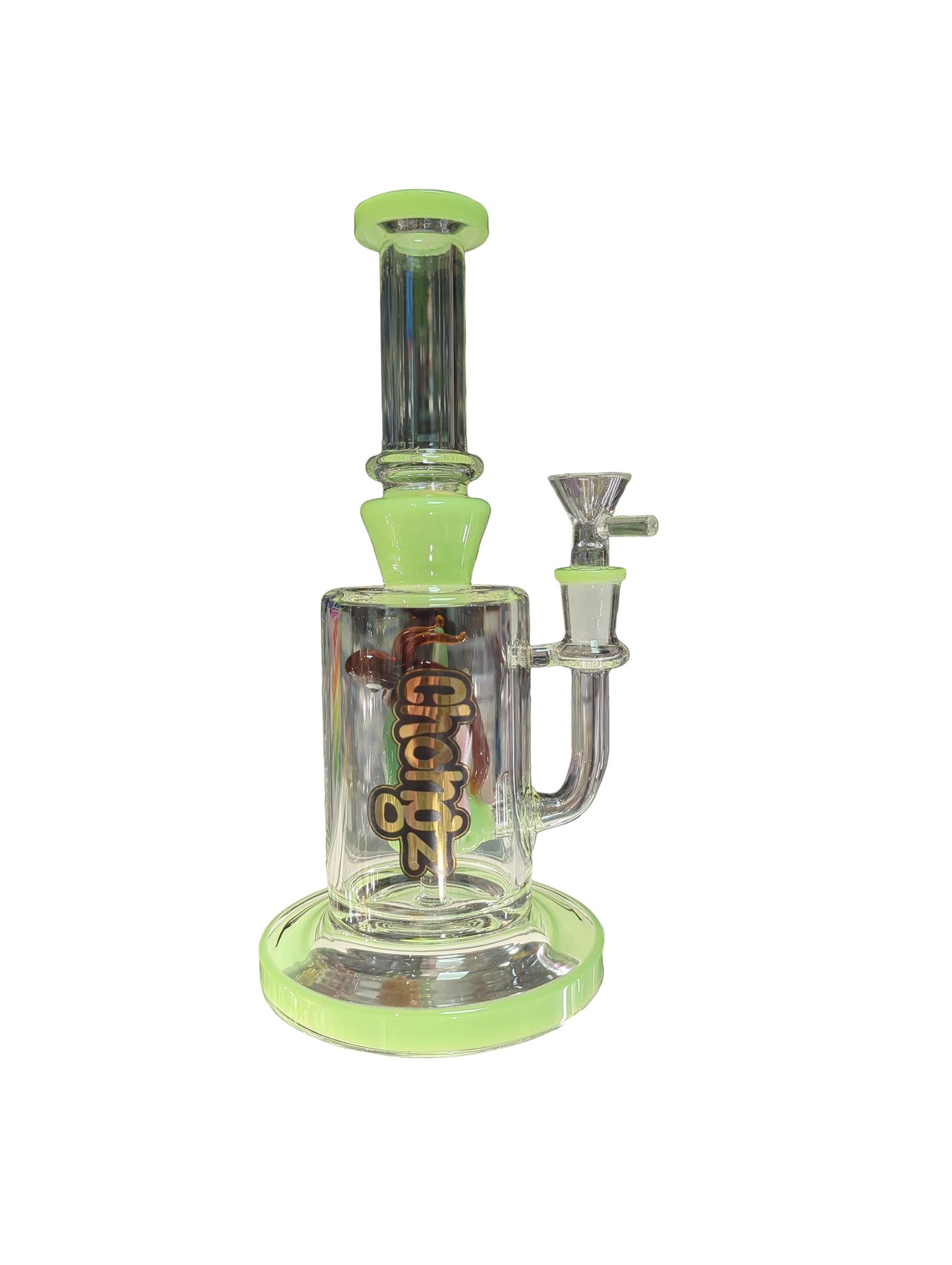 Chongz 23.5cm Duncan Thickett Green Accent Glass Waterpipe